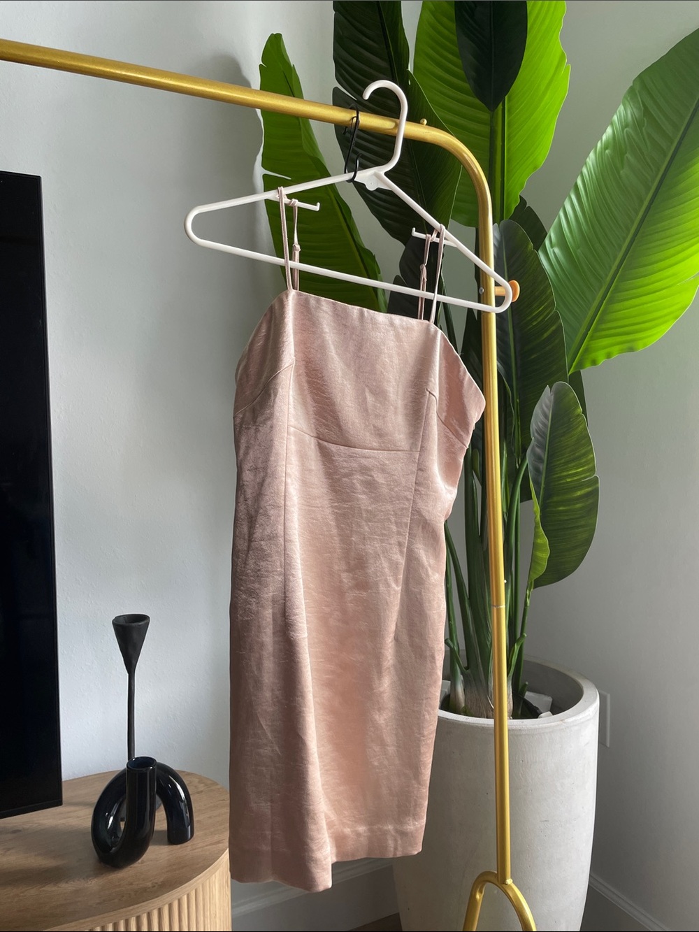 Forever 21 Blush Pink Satin Slip Mini Dress